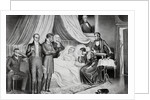 William H. Harrison on His Death Bed with Visitors by Anonymous