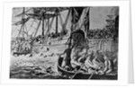 Drawing Depicting the Boston Tea Party by W.L. Greene
