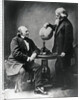 Louis Agassiz and Benjamin Peirce with a Globe by Anonymous