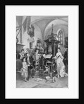 Drawing of Mozart Playing Organ for Gathering by Anonymous