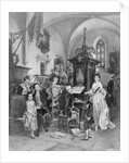 Drawing of Mozart Playing Organ for Gathering by Anonymous
