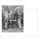 Drawing of Mozart Playing Organ for Gathering by Anonymous