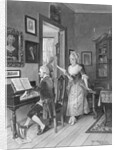Mozart Playing Piano for Young Songstress by Anonymous