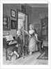 Mozart Playing Piano for Young Songstress by Anonymous