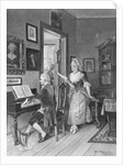 Mozart Playing Piano for Young Songstress by Anonymous