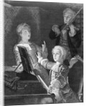 Mozart and Accompanists Rehearsing at Piano by Anonymous