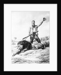 Theodore Roosevelt with His Lion by Anonymous