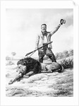Theodore Roosevelt with His Lion by Anonymous