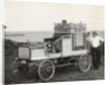 Portrait of Early Popcorn Vendor Next to His Automobile by Anonymous