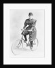 Suffragette Dressed in Man's Hat on Bicycle by Anonymous
