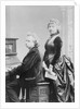 Evard Grieg Playing Piano with Wife Looking On by Anonymous