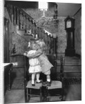 Little Children Kissing Under the Mistletoe by Anonymous