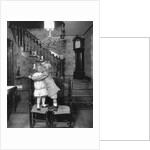 Little Children Kissing Under the Mistletoe by Anonymous