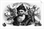 Lithograph of Santa Claus with Hunting Regalia by Anonymous