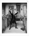 Illustration of Revolutionary Patrick Henry Gesturing During Speech by Anonymous