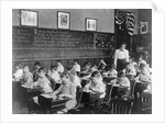 Children Drawing in Art Class by Anonymous