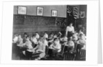 Children Drawing in Art Class by Anonymous