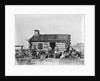 Mormon Family Outside Log Cabin by Anonymous