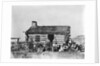 Mormon Family Outside Log Cabin by Anonymous