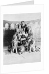 Animal Trainer Posing with Lions by Anonymous