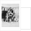 Animal Trainer Posing with Lions by Anonymous