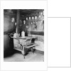 Old Stove Inside Log Cabin Kitchen by Anonymous