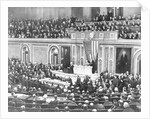 Woodrow Wilson Addressing Congress by Anonymous