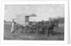 Portrait of an Early Meat Deliverer with His Cart by Anonymous