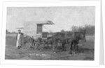 Portrait of an Early Meat Deliverer with His Cart by Anonymous