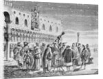 Illustration of Galileo Demonstrating Telescope by Anonymous