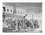 Illustration of Galileo Demonstrating Telescope by Anonymous
