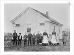 School Teachers Standing with Students by Anonymous