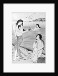 Woodblock Print of Japanese Female Pearl Divers by Anonymous
