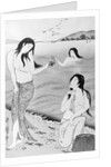 Woodblock Print of Japanese Female Pearl Divers by Anonymous
