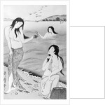 Woodblock Print of Japanese Female Pearl Divers by Anonymous