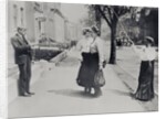 Adults with jumping rope in street, New York City, New York State, USA by Anonymous