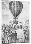 Crowd Watching Hot Air Balloon Ascending at Moorfields by Anonymous