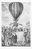 Crowd Watching Hot Air Balloon Ascending at Moorfields by Anonymous