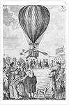 Crowd Watching Hot Air Balloon Ascending at Moorfields by Anonymous