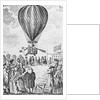 Crowd Watching Hot Air Balloon Ascending at Moorfields by Anonymous