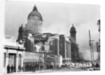 Ruined City Hall and Smoke by Anonymous