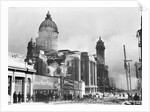 Ruined City Hall and Smoke by Anonymous