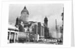 Ruined City Hall and Smoke by Anonymous