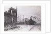 Fire Engine Among Earthquake Ruins by Anonymous