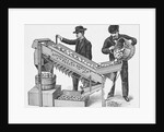 Two Men Using a Potato Sorting Machine by Anonymous