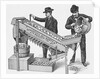 Two Men Using a Potato Sorting Machine by Anonymous