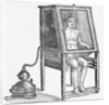 Drawing of Man Inside an Early Steam Bath by Anonymous