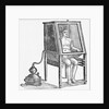 Drawing of Man Inside an Early Steam Bath by Anonymous