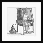 Drawing of Man Inside an Early Steam Bath by Anonymous