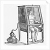 Drawing of Man Inside an Early Steam Bath by Anonymous